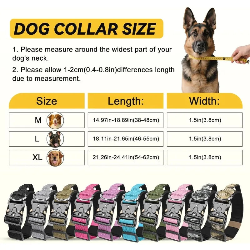 Pet Collar Adjustable Heavy Duty Wide Thick Dog Collars with Quick type Dogs