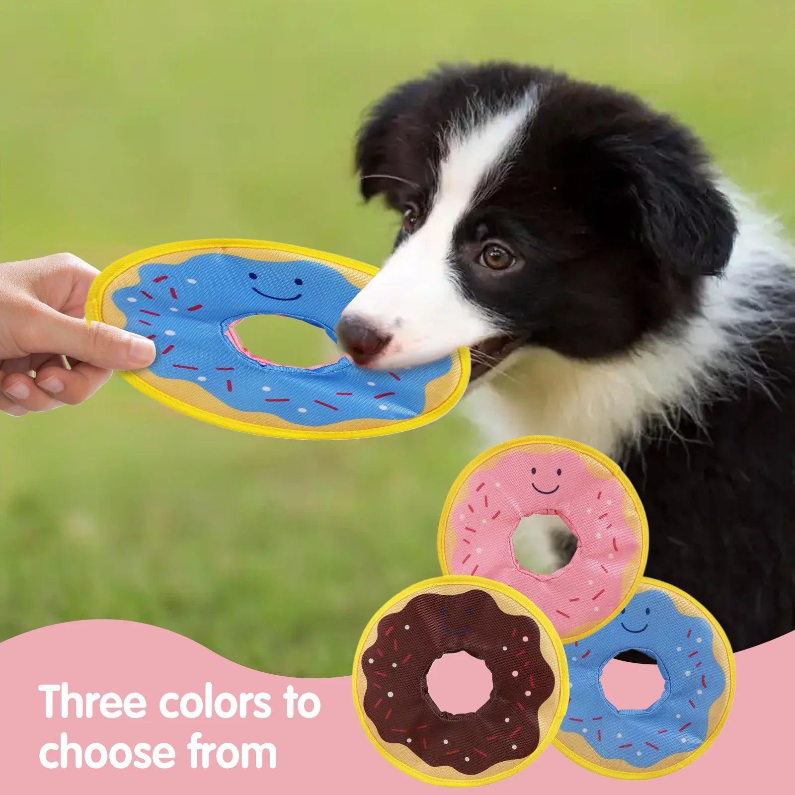 Dog donuts, noisy paper toys, outdoor interactive, squeaking sound dogs