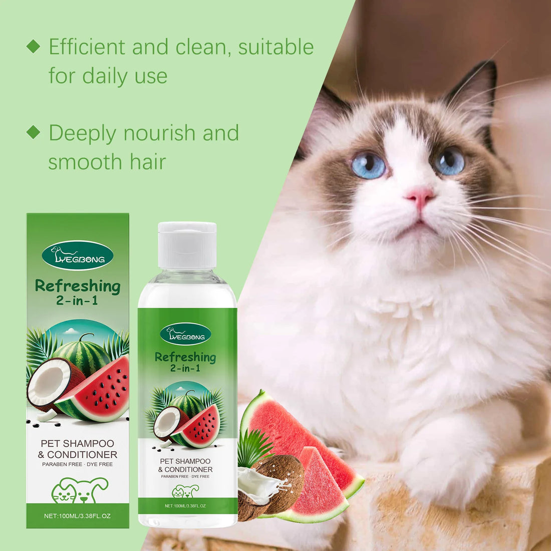 Refreshing 2-In-1 Pet Shampoo And Conditioner Itch Skin Moisturizing Dirt Gel