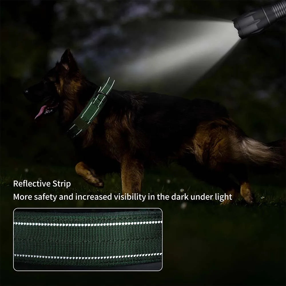 Heavy Duty Double Buckle Design Tactical Dog Collar - Military Grade Dog Collar