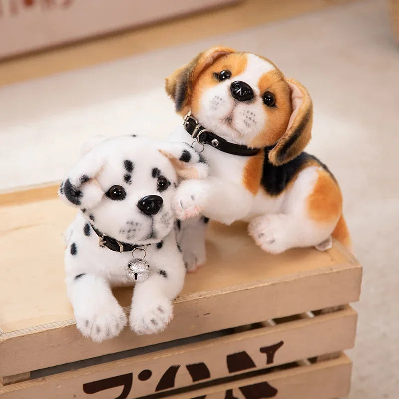 New Dalmatians Dog Plush Toy Cute Stuffed Realistic Beagle Spotted Puppy
