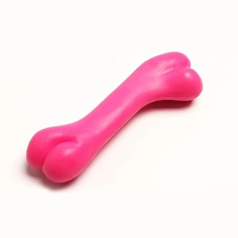 Pet Dog Puppy Cat Rubber Dental Teeth Chew Bone Play Training Fetch Fun Toys