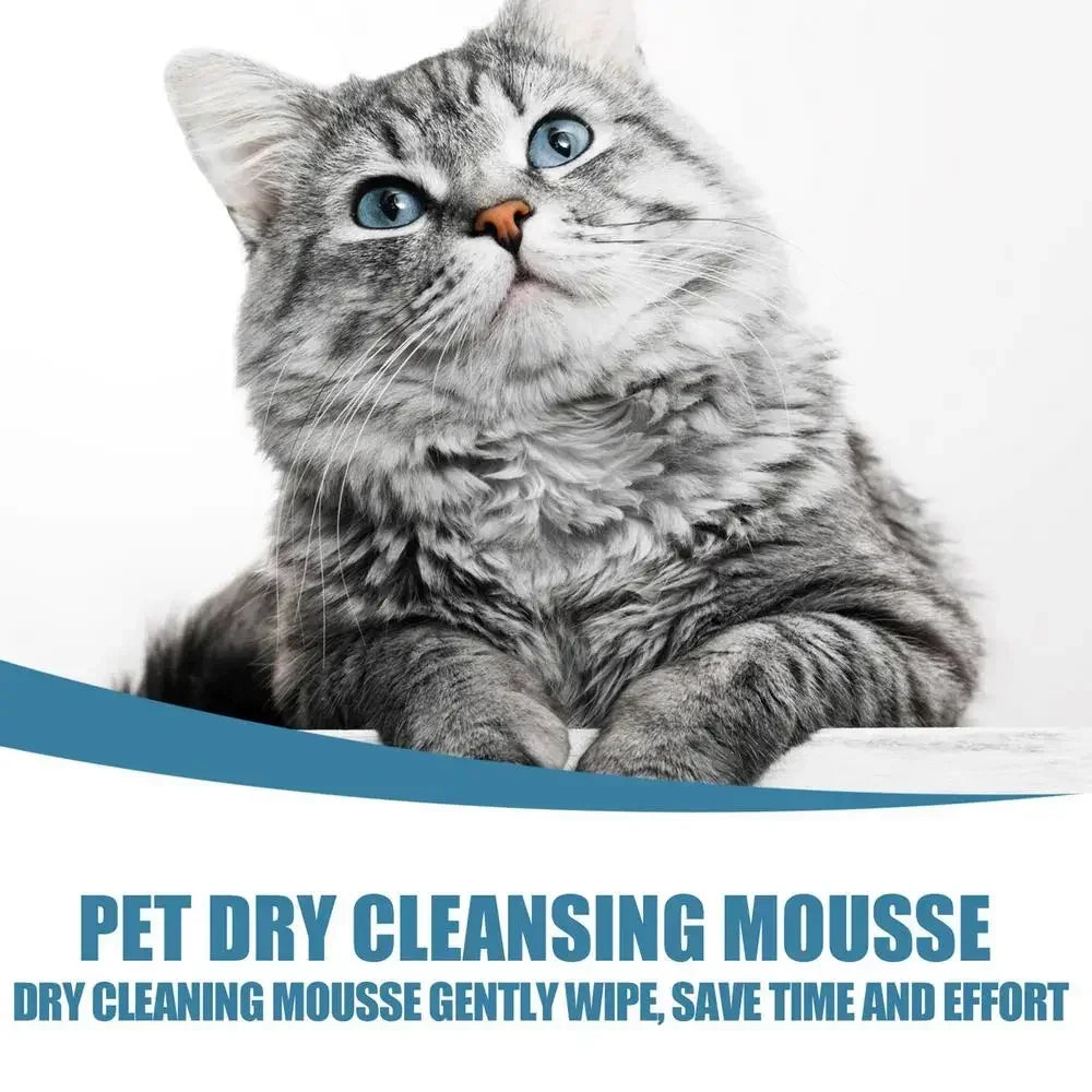 Waterless Cat Dog Shampoo No Rinse Dogs Cats Cleaning Mousse Pet Grooming