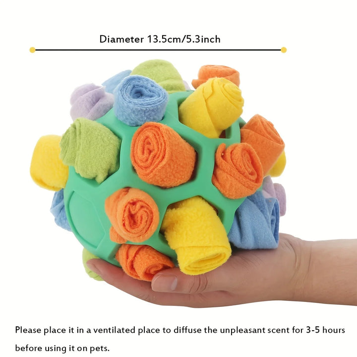 1pcs Interactive Dog Toy - Sniffing Ball for Hiding Treats - Rubber Puzzle Ball