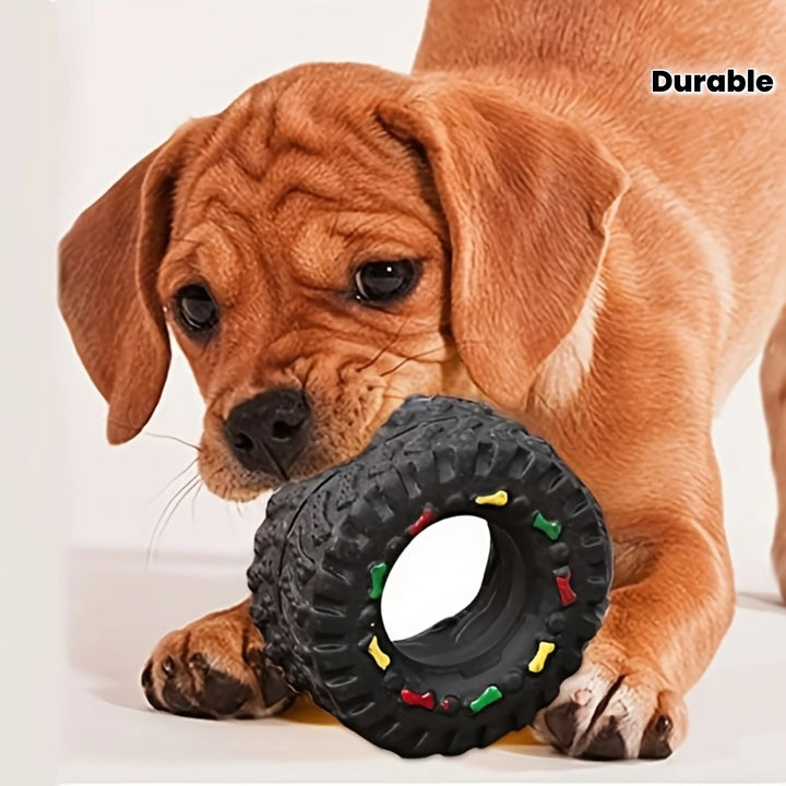 Puppy Teeth Training Toy Durable Dog Chew Wheel Interactive Sound Toy Chew
