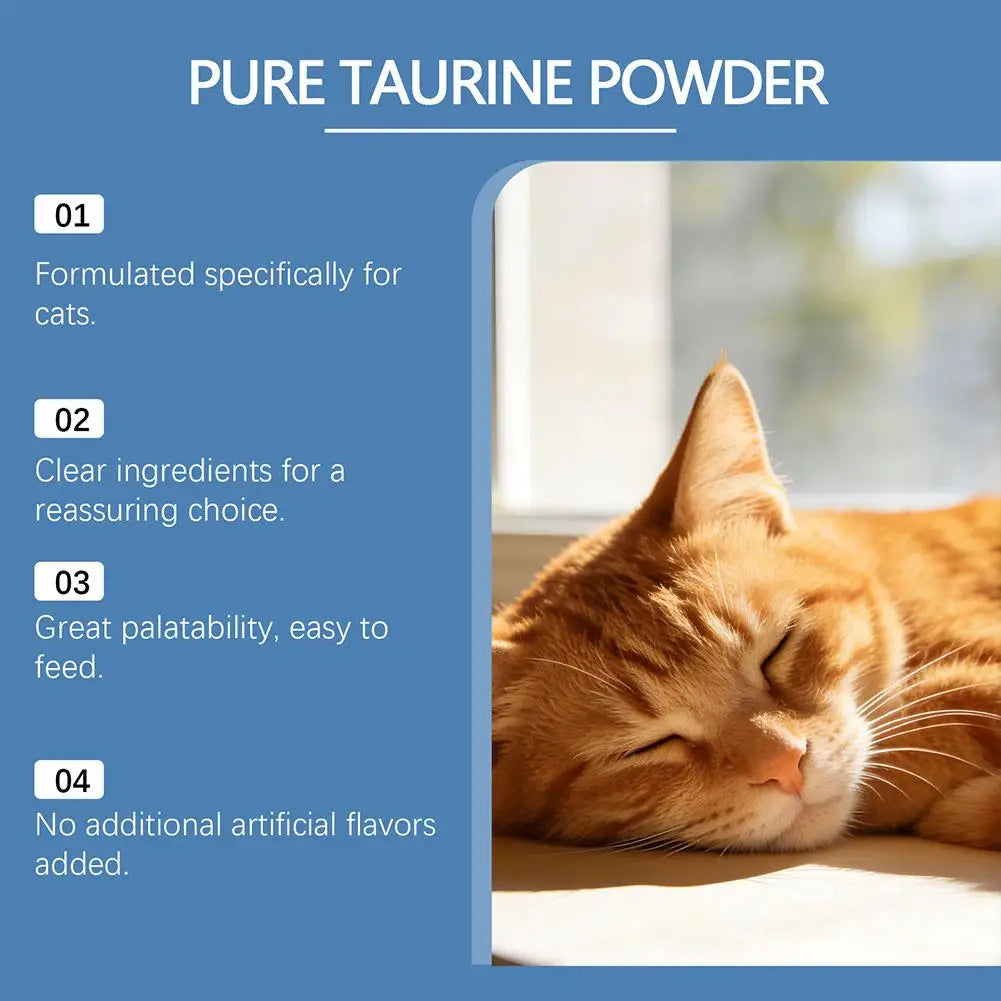 Cats Taurine Powder Supporting Heart Health 200g High Purity Taurine Powder