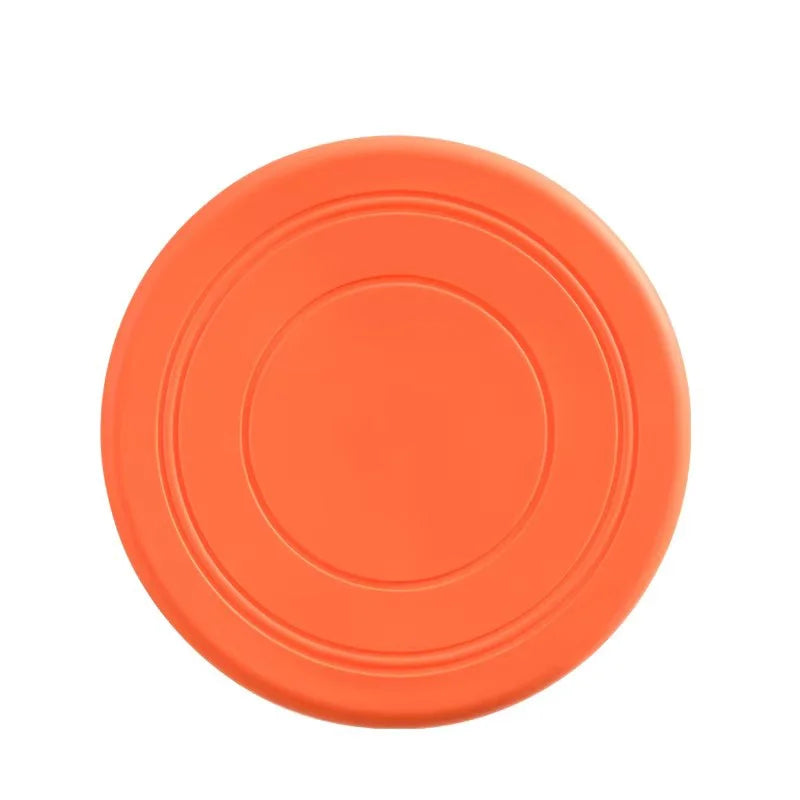 Durable Chewable Pet Training Frisbee Toy Tear Resistant Soft Rubber Flying Fetch