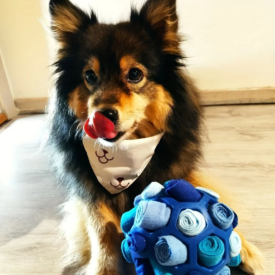 1pcs Interactive Dog Toy - Sniffing Ball for Hiding Treats - Rubber Puzzle Ball
