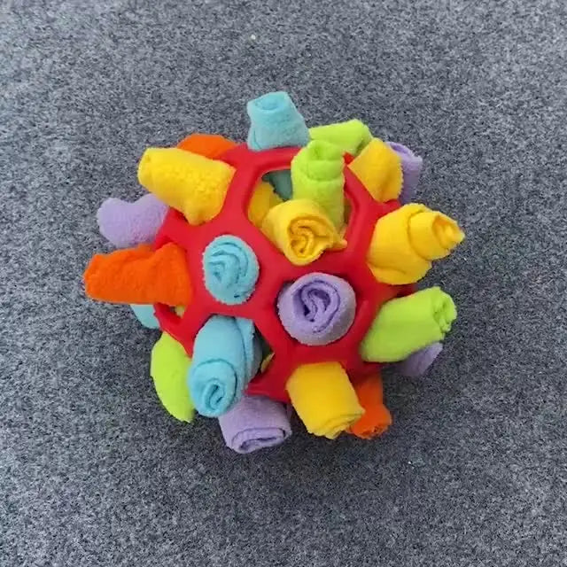 1pcs Interactive Dog Toy - Sniffing Ball for Hiding Treats - Rubber Puzzle Ball