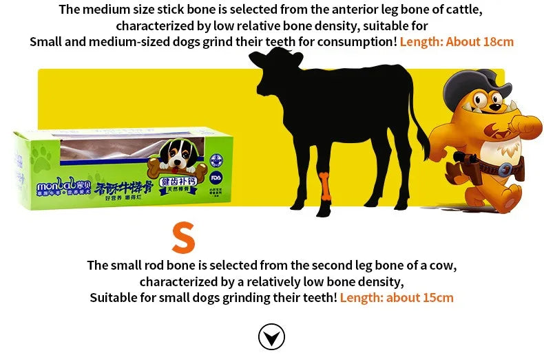 Pet Dog Snacks Crispy Beef Stick Bone Large Size Grinding Teeth Snacks