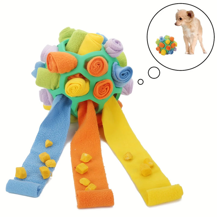 1pcs Interactive Dog Toy - Sniffing Ball for Hiding Treats - Rubber Puzzle Ball