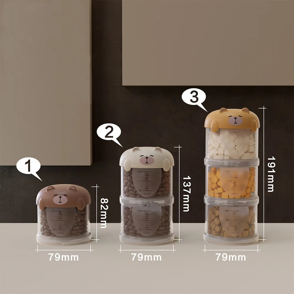 Small pet layered storage bin, household moisture-proof cat food, dog food