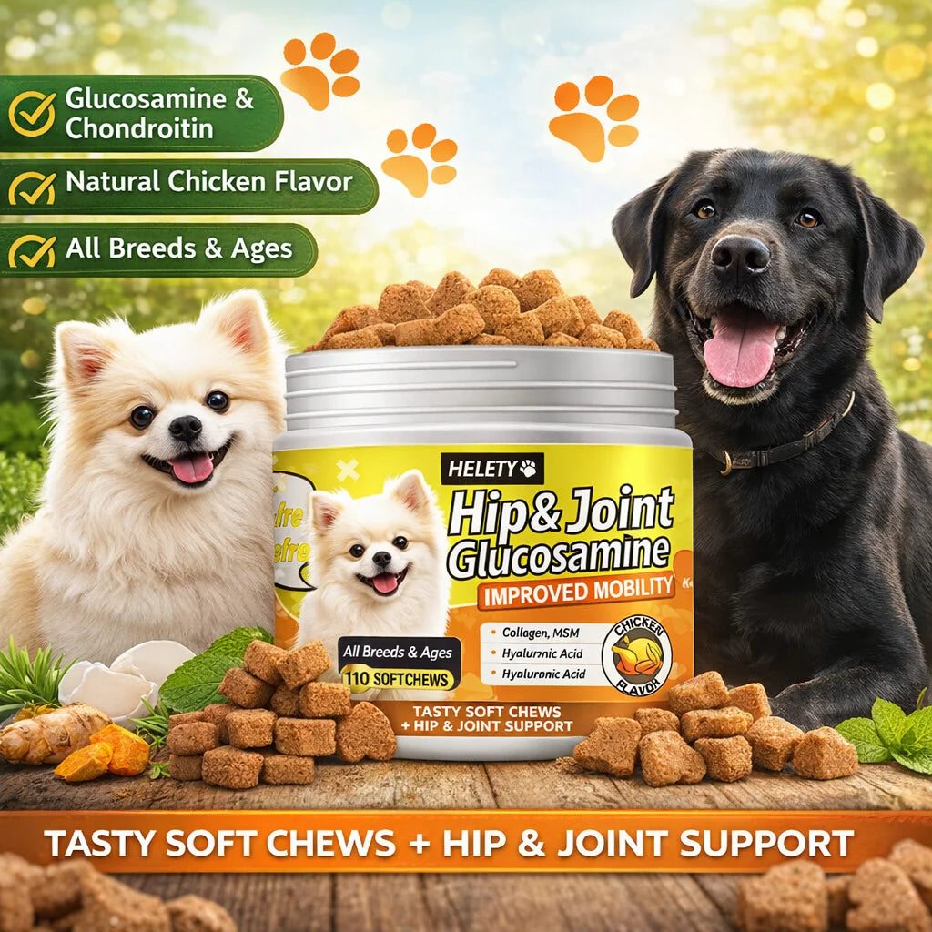 Dog Hip and Joint Supplement with Glucosamine, Chondroitin, Omega