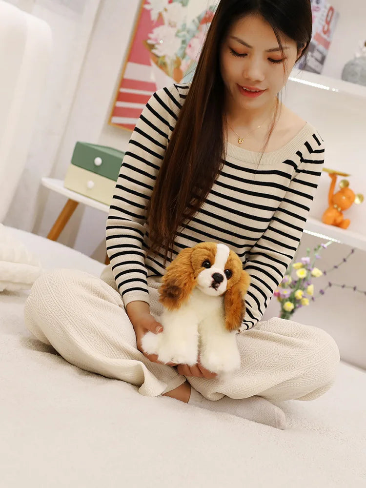 Cavalier King Charles Spaniel Dog Plush Toys Soft Stuffed Simulation Animal Pillow