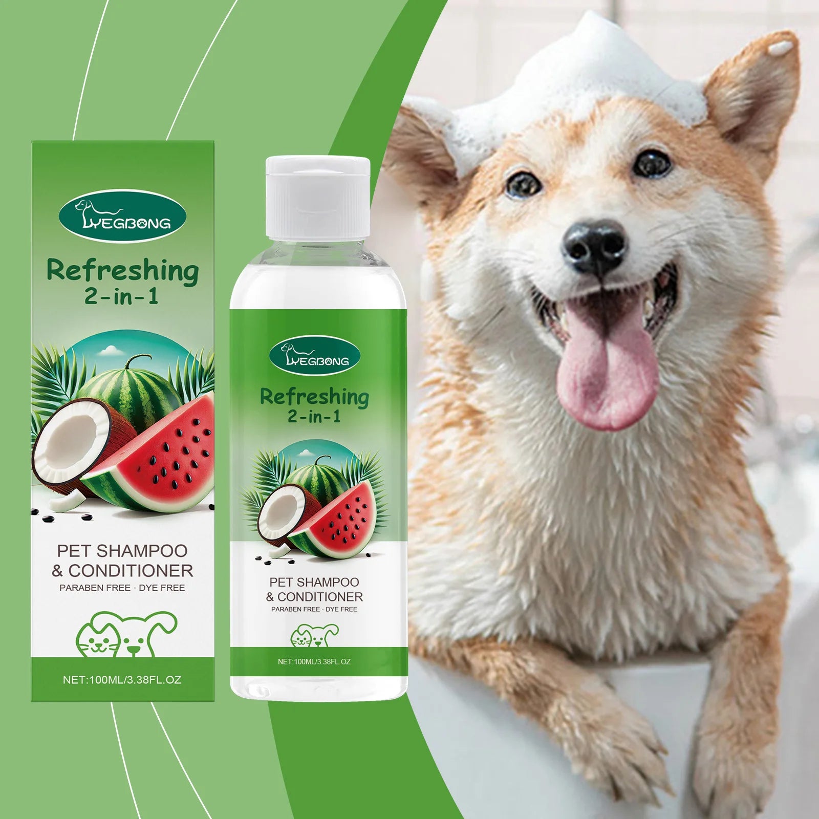 Refreshing 2-In-1 Pet Shampoo And Conditioner Itch Skin Moisturizing Dirt Gel