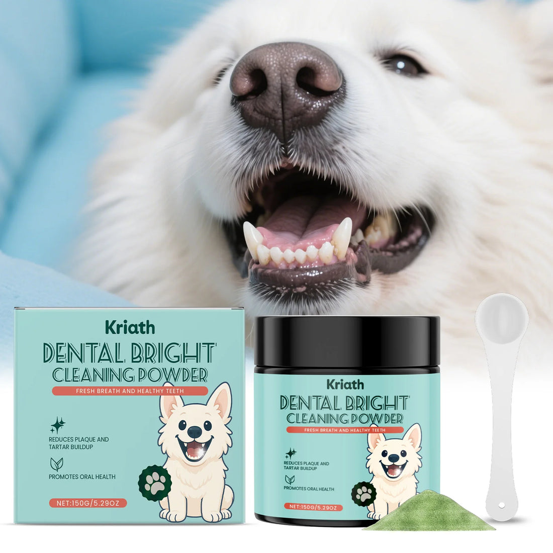 Dog Tooth Cleaning Powder Removing teeth Surface Stains Reduce Dental Care