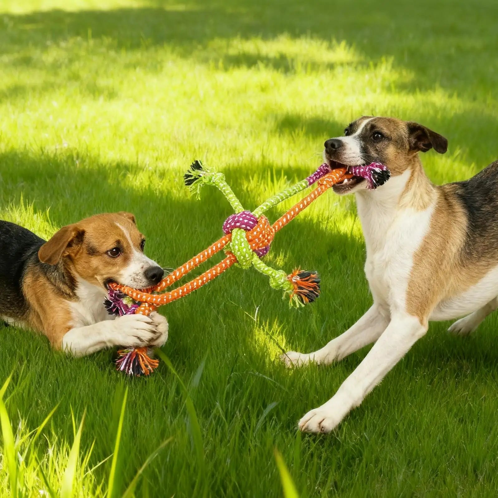 1pc Durable Bite Resistant Interactive Knot Toy for Chewable Rope Dog Toys