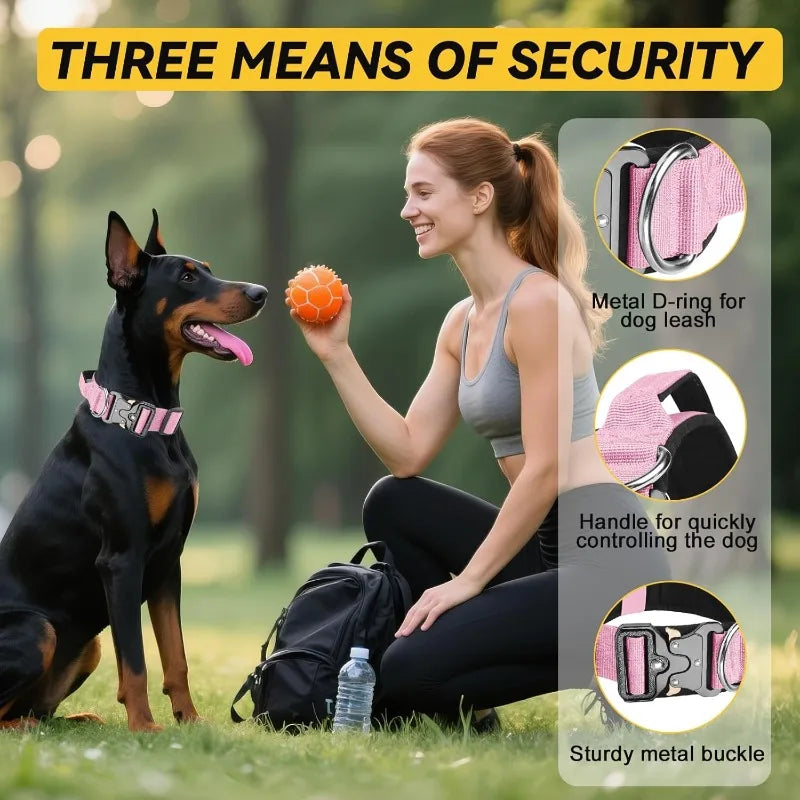 Pet Collar Adjustable Heavy Duty Wide Thick Dog Collars with Quick type Dogs