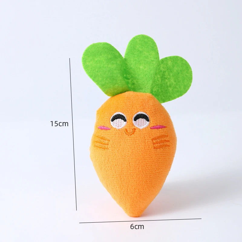 Dog Toy Pet Carrot Plush Toy Vegetable Chew Toy for Small Medium Large Dogs