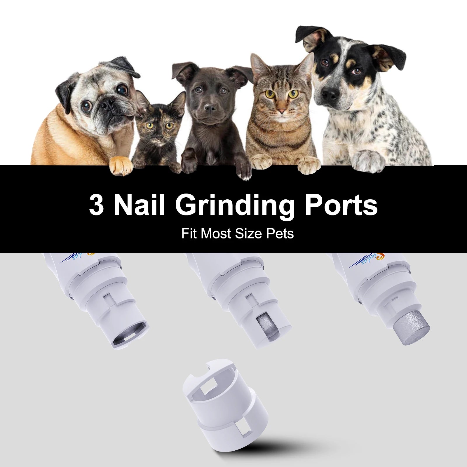 Dog Nail Grinder USB Rechargeable Electric Pet Paws Clipper Trimmer Dog