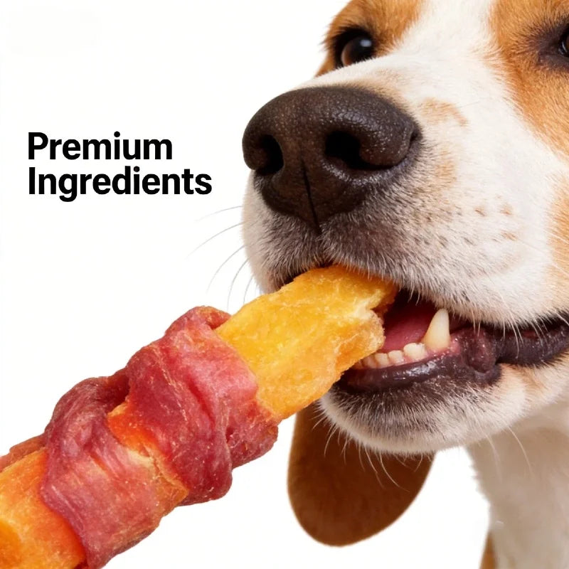 200g  Pet Snacks,Chicken Wrapped Sweet Potatos – Dog Chew Treats
