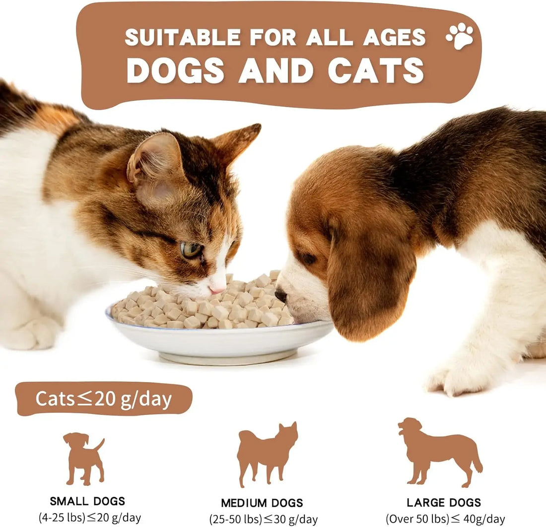 Freeze-Dried Chicken Treats for Dogs & Cats, Single Ingredient Protein Pet Snacks