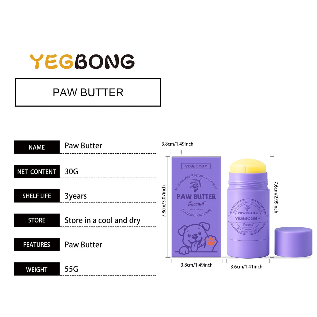 Paw Care Cream for Dogs Deep Moisturizing Improve Drying Pet Paw