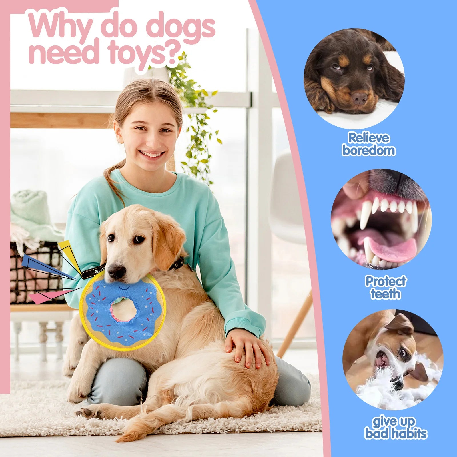 Dog donuts, noisy paper toys, outdoor interactive, squeaking sound dogs
