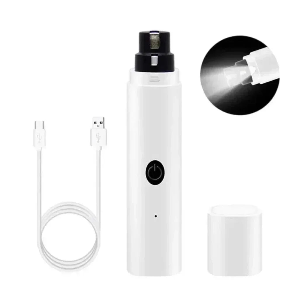USB Rechargeable Pet Nail Grinder, Quiet Electric Dog Cat Nail Trimmer Clippers
