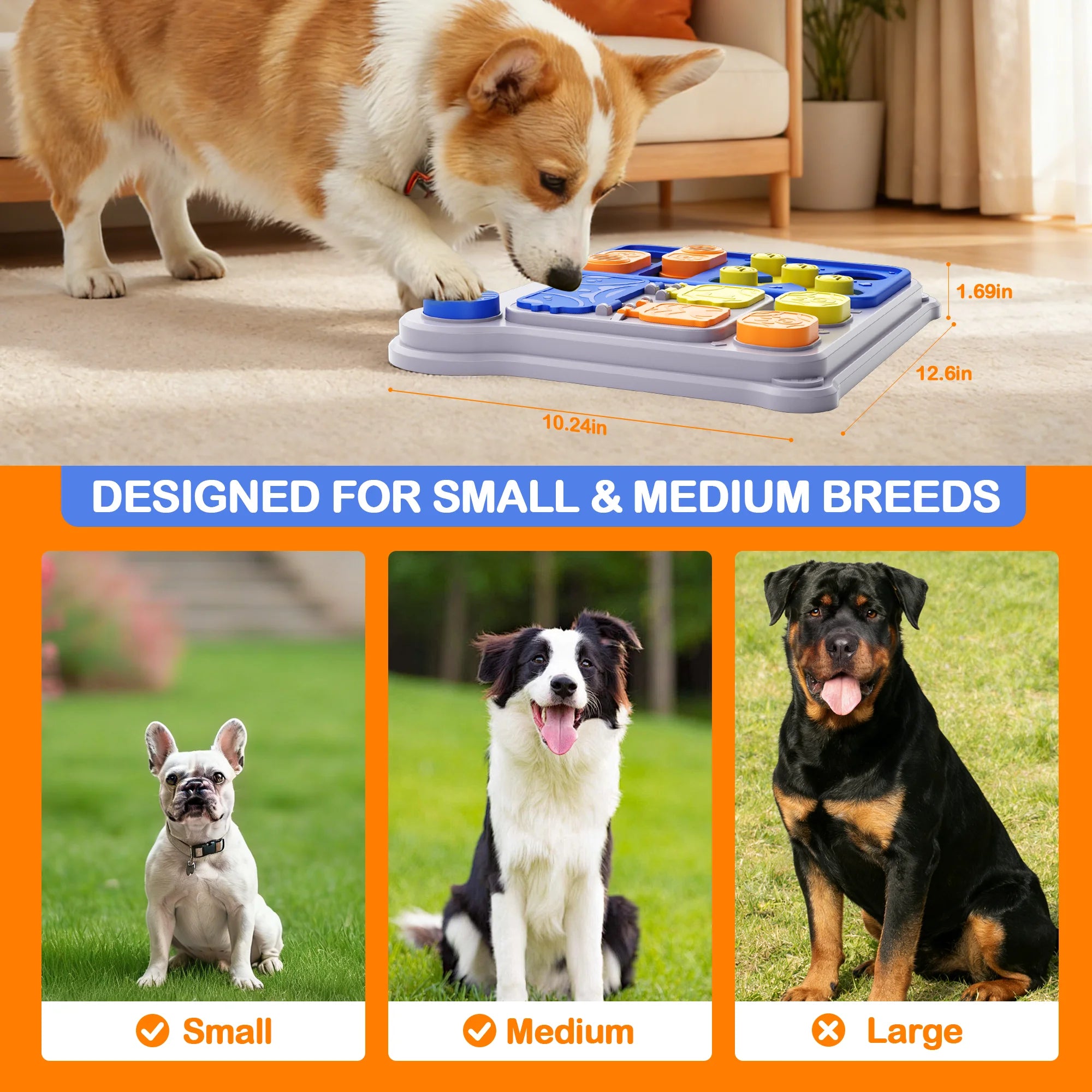 Dog Puzzle Toy & Pet Feeder Treat Dispensing Toy for IQ Training Dogs