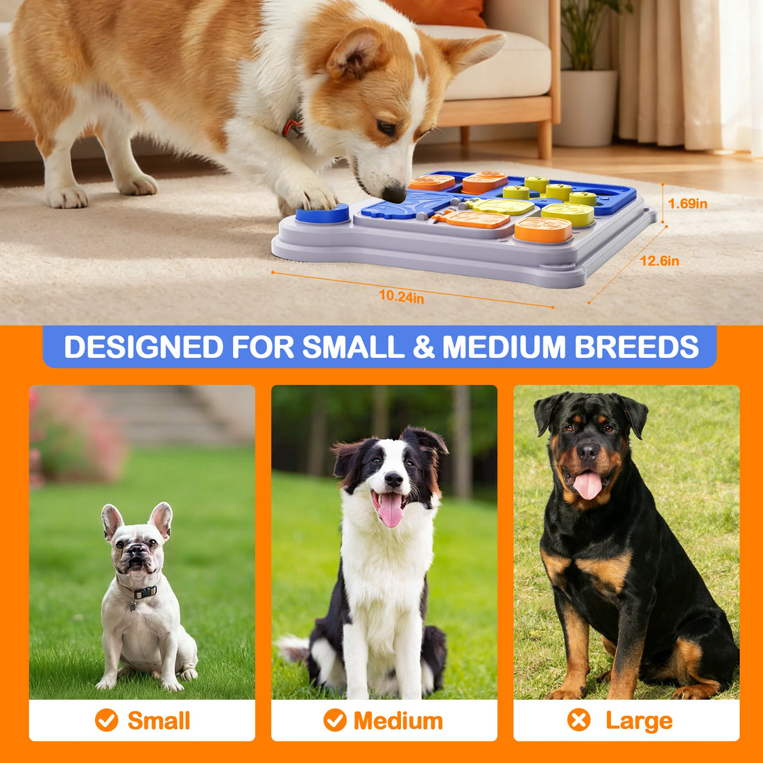 Dog Puzzle Toy & Pet Feeder Treat Dispensing Toy for IQ Training Dogs