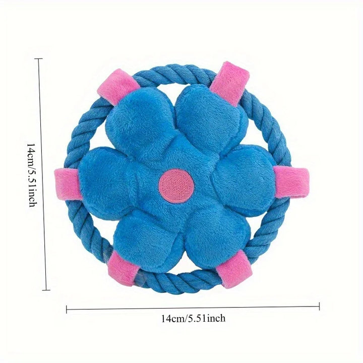 Durable Anti-Choking Soft Rope Loop Dog Chew Squeaky Toy Exercise Puppies