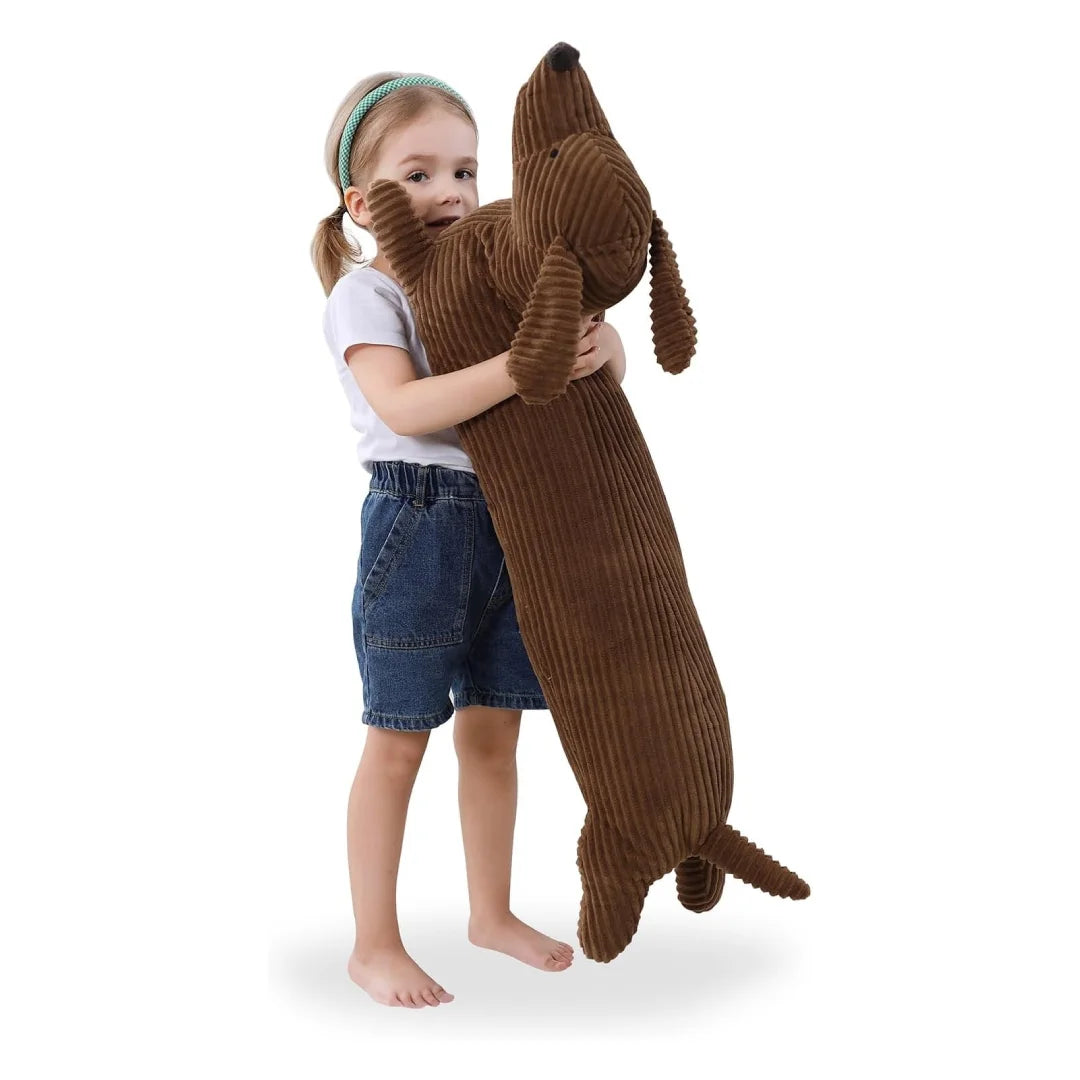 Dachshund Dog Stuffed Animal Plush Long Weiner Dog Body Pillow, Cute Funny