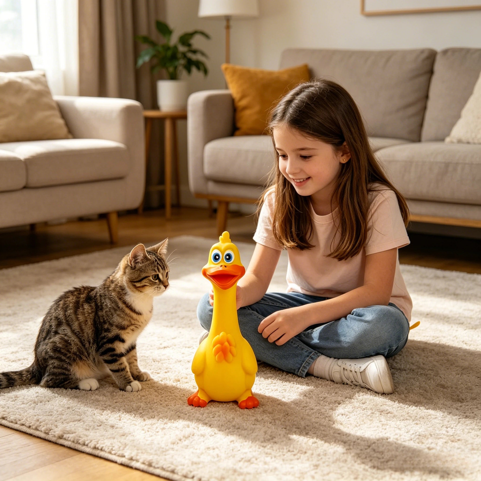 Rubber Chicken Squeaky Pet Dog Toys for Small,Medium or Large Pet Breeds