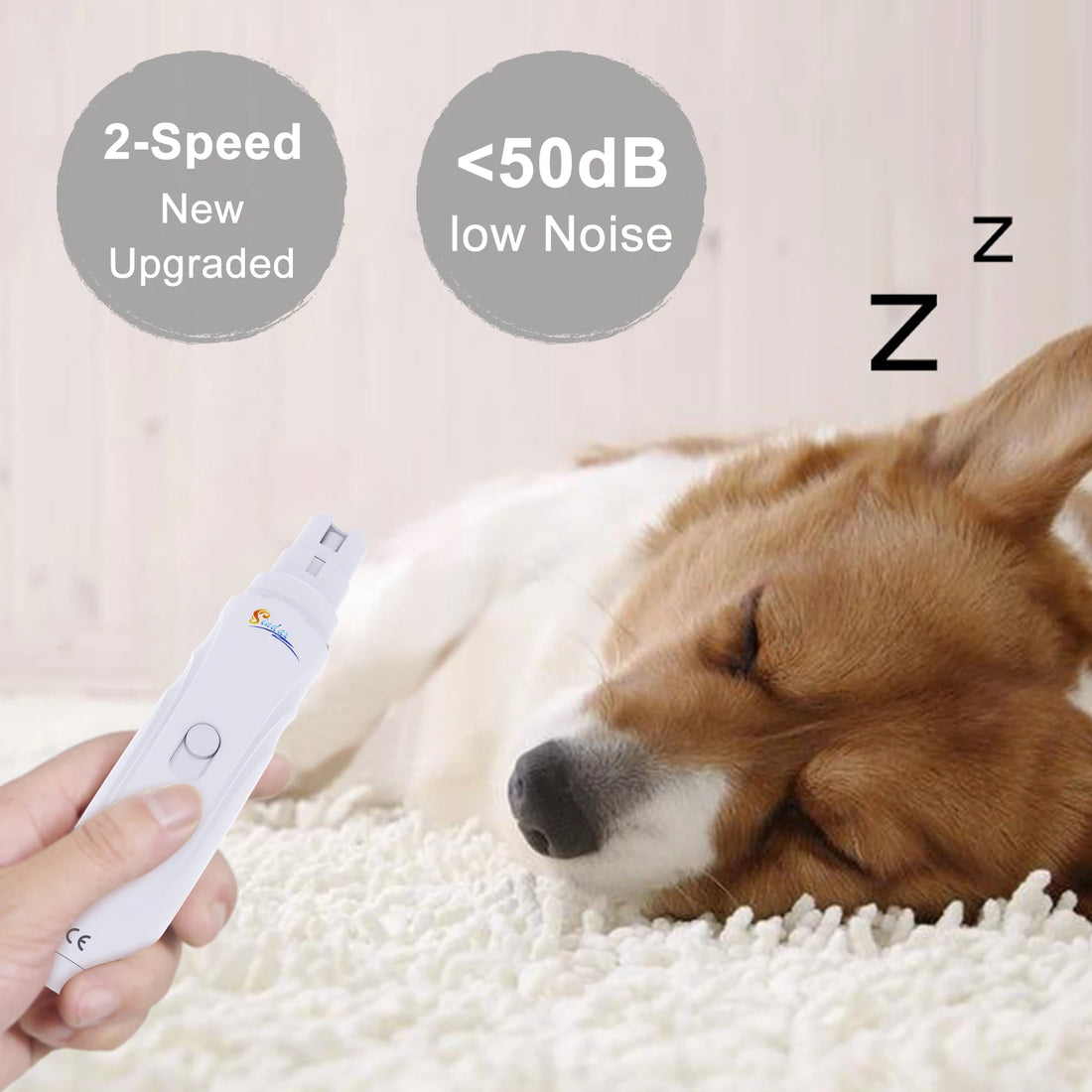 Dog Nail Grinder USB Rechargeable Electric Pet Paws Clipper Trimmer Dog