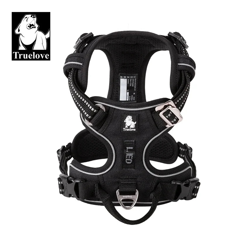 Truelove Pet Reflective Nylon Dog Harness No Pull Adjustable Dog Vest
