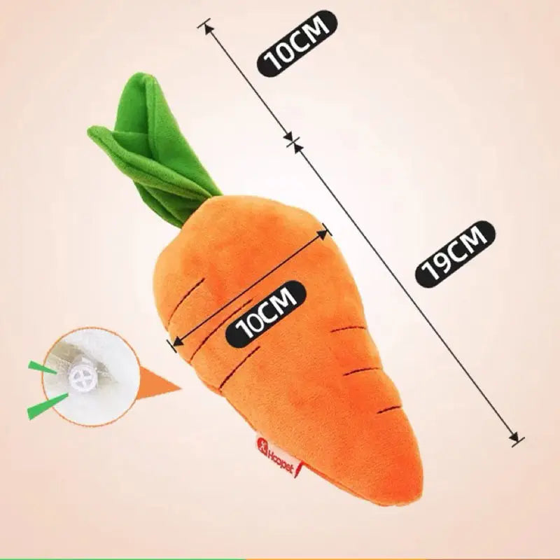 Dog Toy Pet Carrot Plush Toy Vegetable Chew Toy for Small Medium Large Dogs