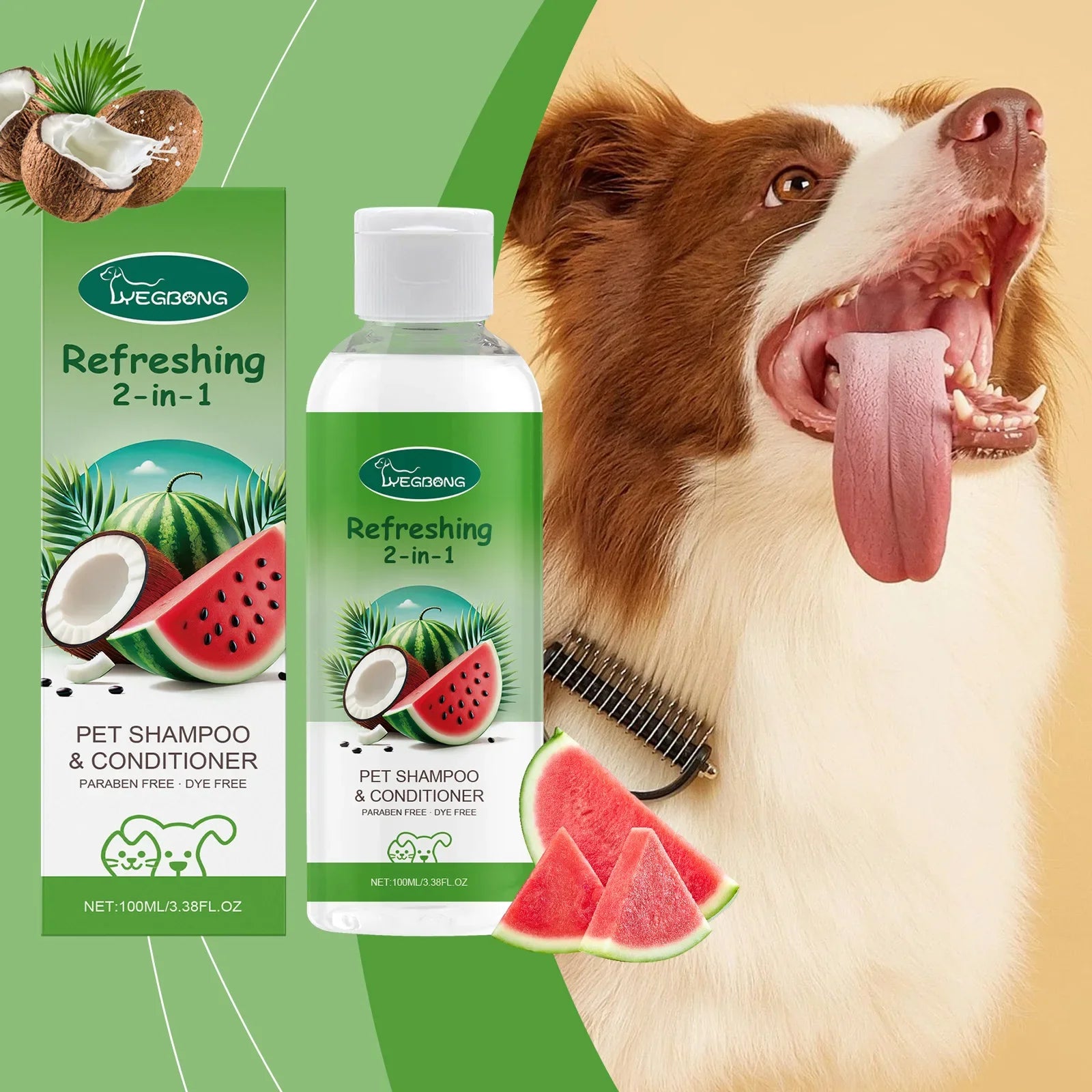 Refreshing 2-In-1 Pet Shampoo And Conditioner Itch Skin Moisturizing Dirt Gel