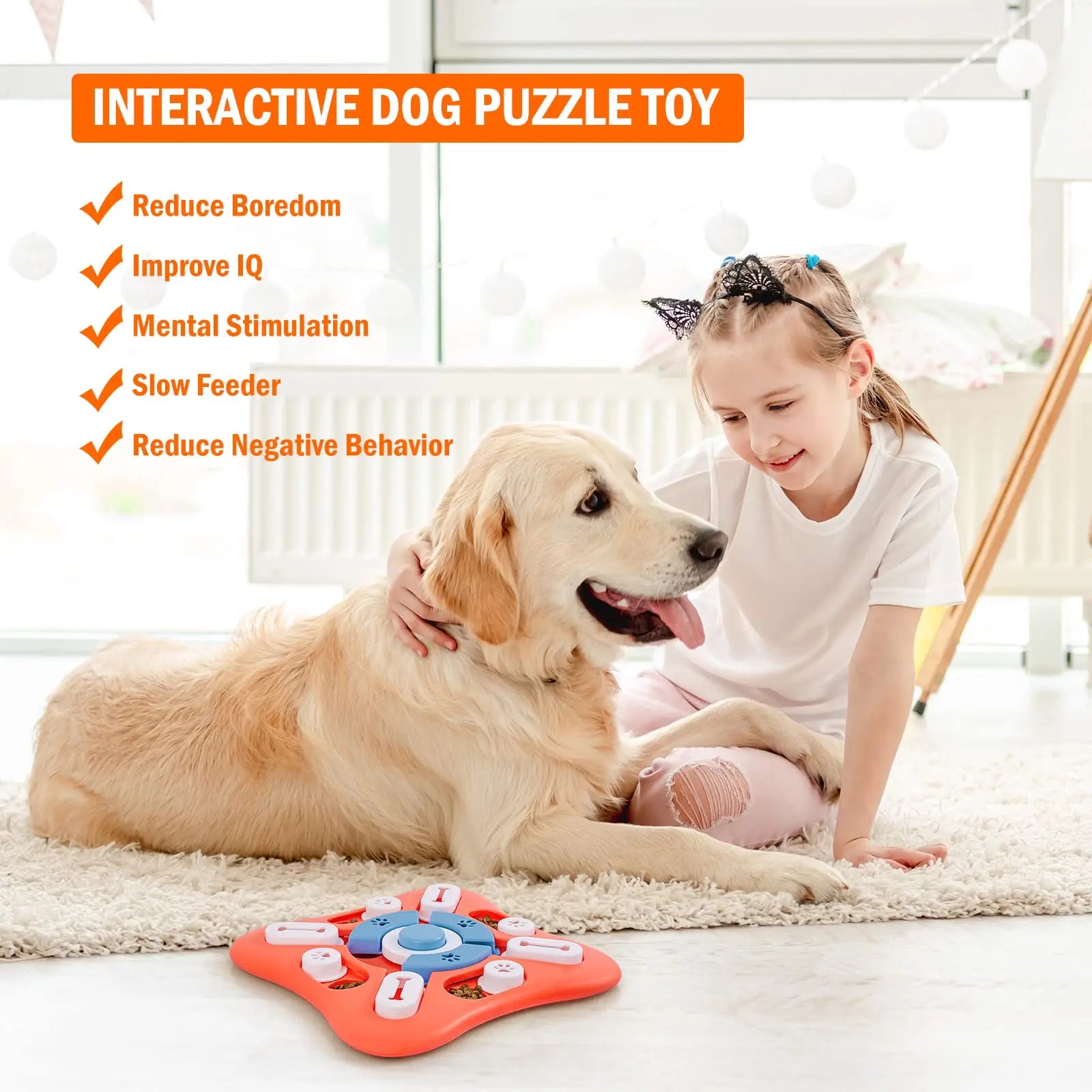 1PCS Dog Puzzle Toys for IQ Training & Mental Enrichment, Interactive Dog Toys