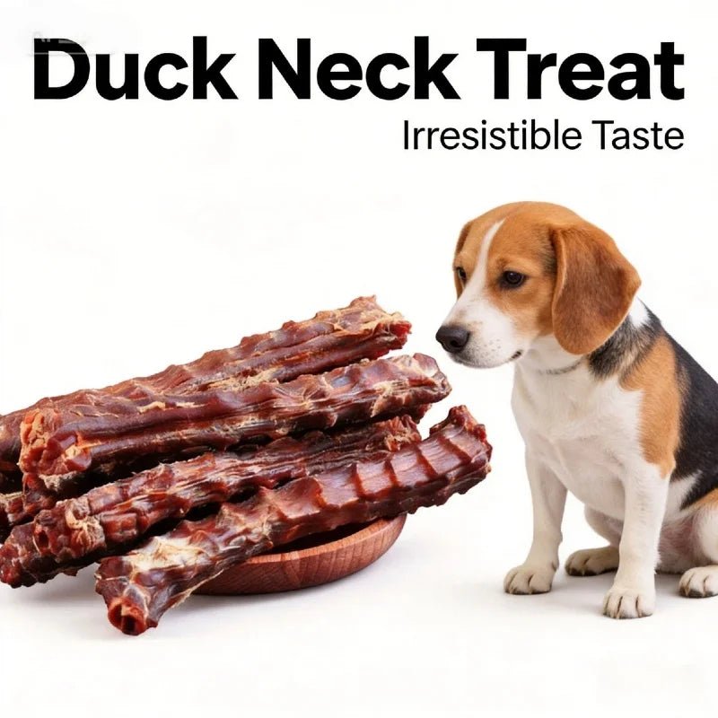 200g Air-Dried Duck Neck Dog Treats Delicious Flavor Natural Teeth Chews