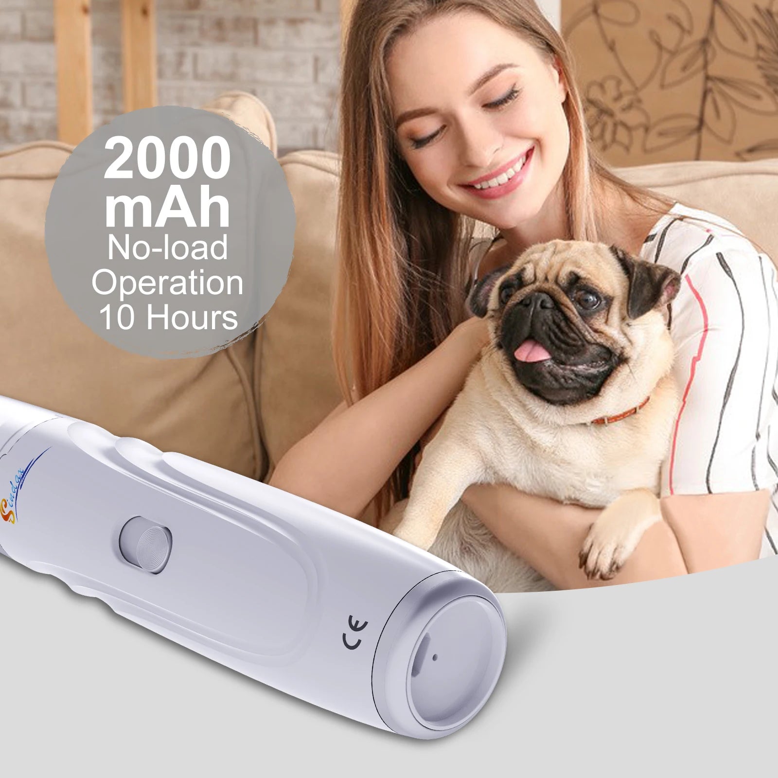 Dog Nail Grinder USB Rechargeable Electric Pet Paws Clipper Trimmer Dog