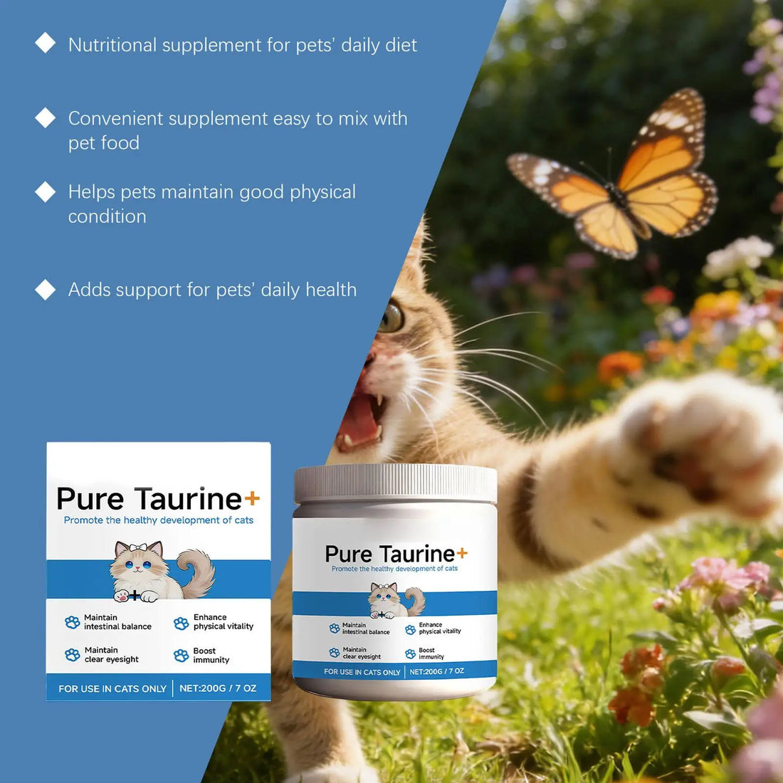 Pet Supplements 200g Daily Nutrition Cats Wet Or Dry Food Supplements