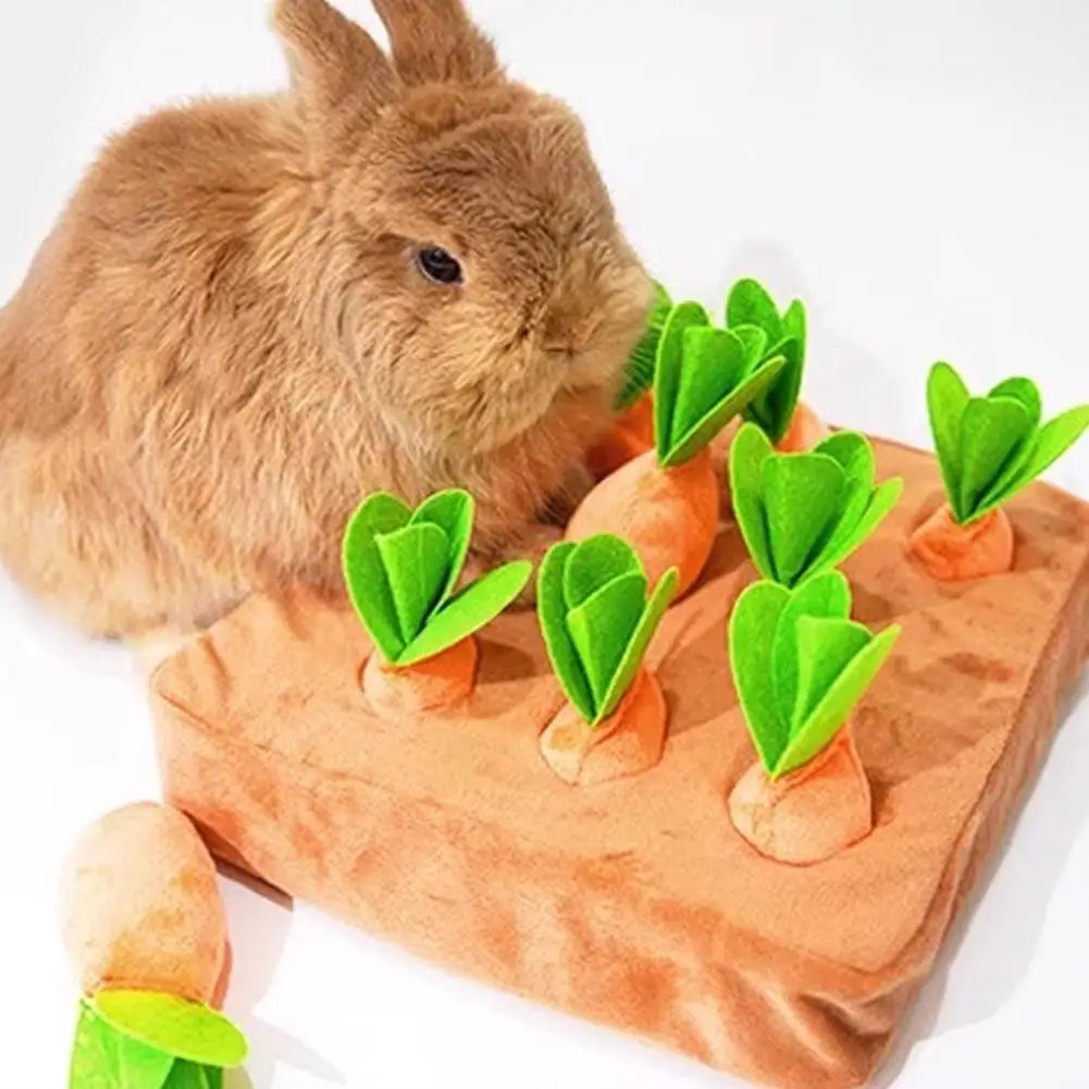 Carrot Snuffle Mat for Dogs Cats Puzzle Toy with Carrots for Dogs Chew Toys
