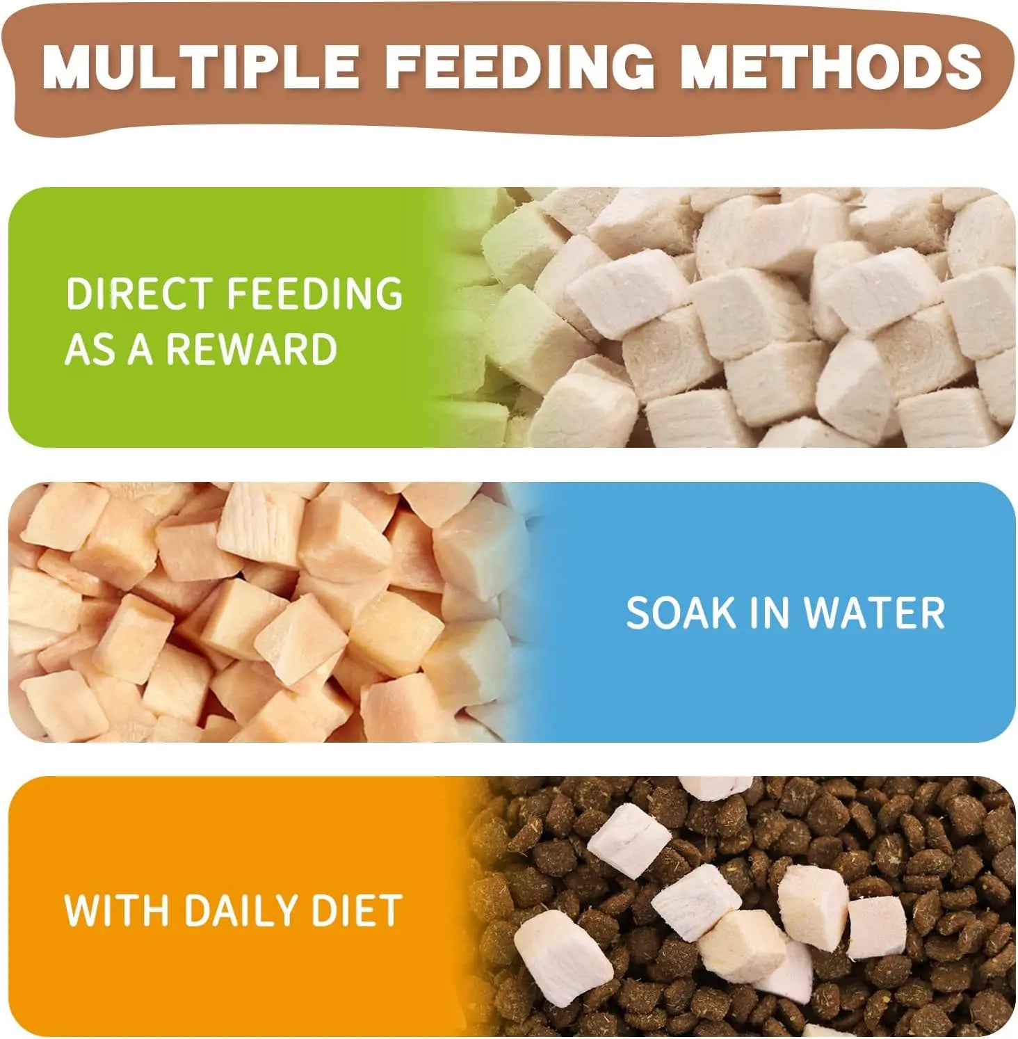 Freeze-Dried Chicken Treats for Dogs & Cats, Single Ingredient Protein Pet Snacks