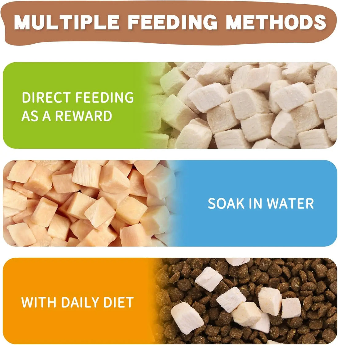 Freeze-Dried Chicken Treats for Dogs & Cats, Single Ingredient Protein Pet Snacks