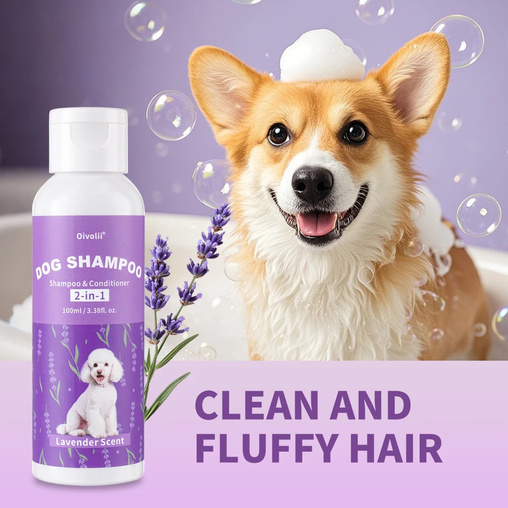 Pet Shampoo And Conditioner 2-in-1 Lavender Scent Deep Cleansing