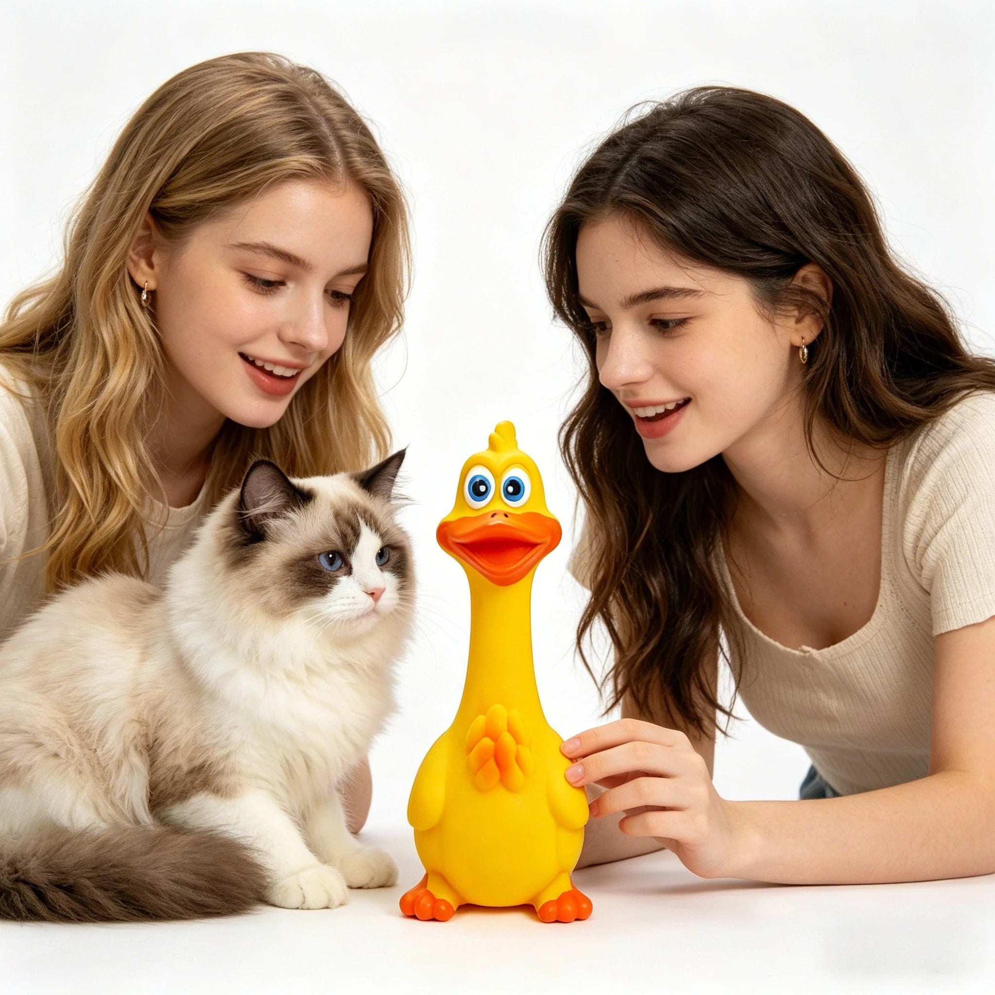 Rubber Chicken Squeaky Pet Dog Toys for Small,Medium or Large Pet Breeds