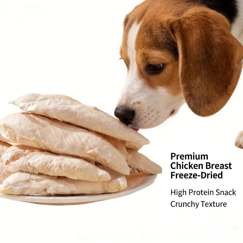 200g Freeze-Dried Chicken Breast Dog & Cat Snack, Nutritious & Yummy