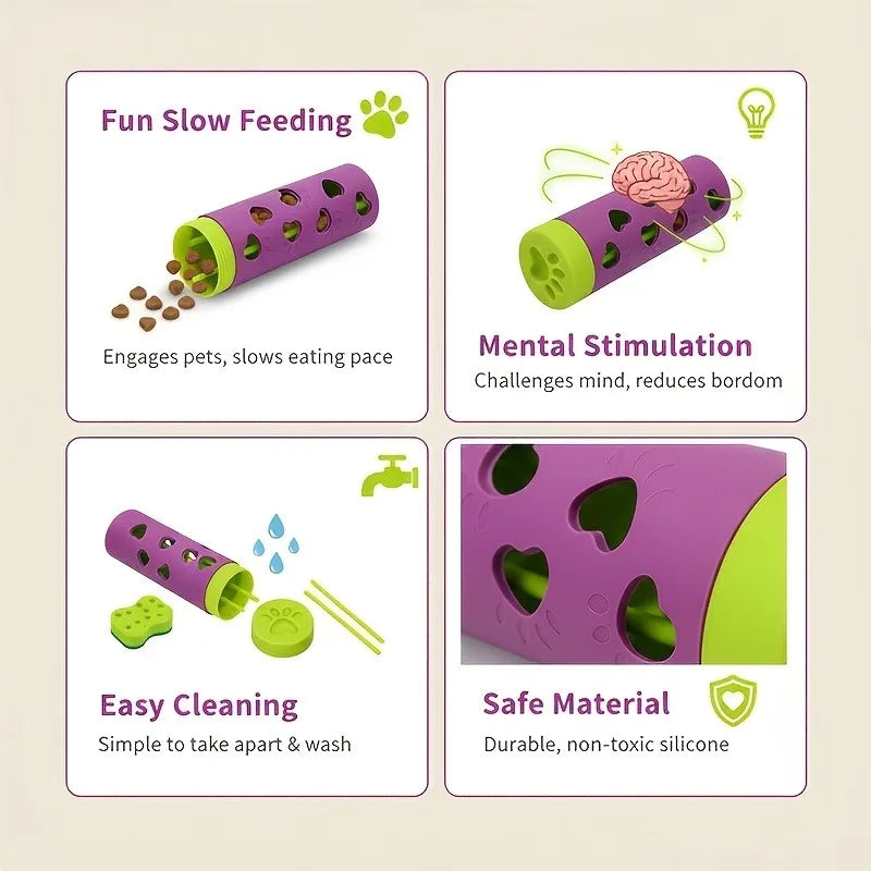 New Detachable Pet Slow Feeder Treat Dispenser | Durable Bite-Resistant Chew