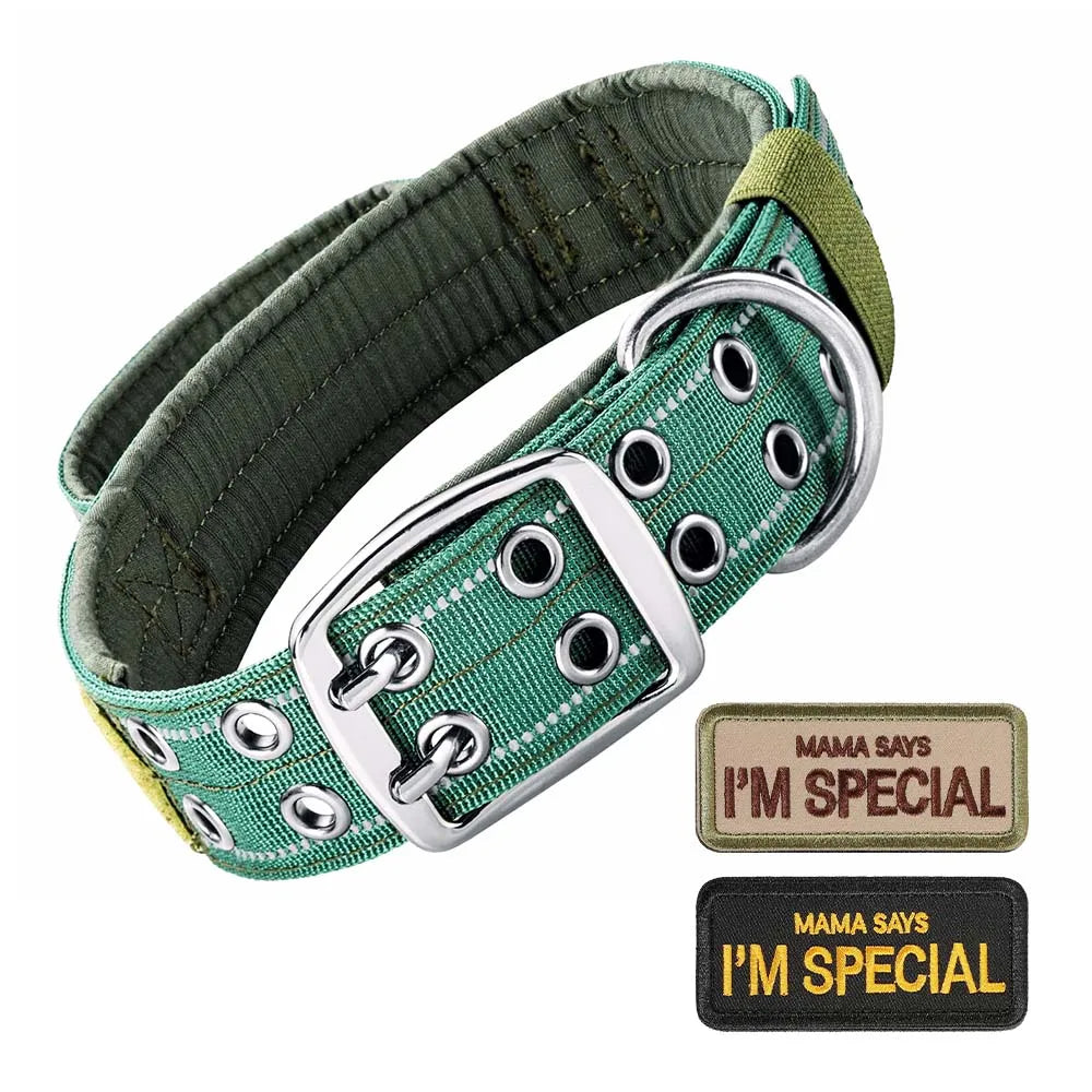 Heavy Duty Double Buckle Design Tactical Dog Collar - Military Grade Dog Collar
